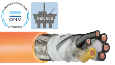 flexible cable and DNV and NEK logos