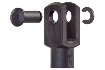 Clevis joint with pin and circlip, GERMK, igubal®