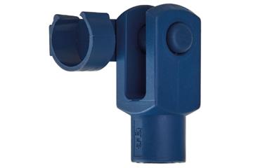 Clevis joint with spring-loaded fixing clip, detectable, GERMF-DT, igubal®