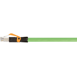 Industrial Profinet cables, PUR, connector A: RJ45 straight, connector B: open cable end