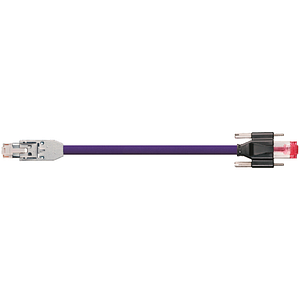 PUR-Bus cable | GigE, torsion, Connector A: Yamaichi RJ45 metal, Connector B: RJ45 knurled screw