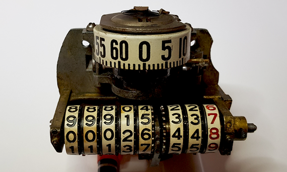 Vintage car speedometer