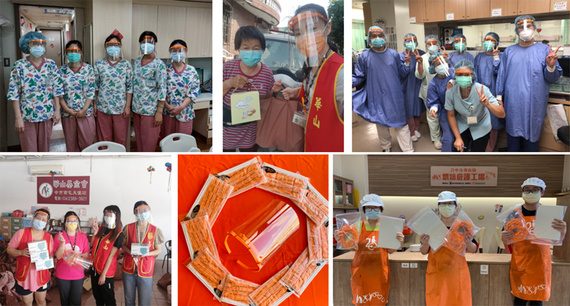 Face shield donation to institutions in Taiwan