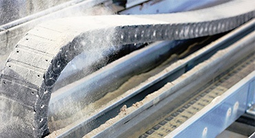 Energy chain cable tube in wood working industry