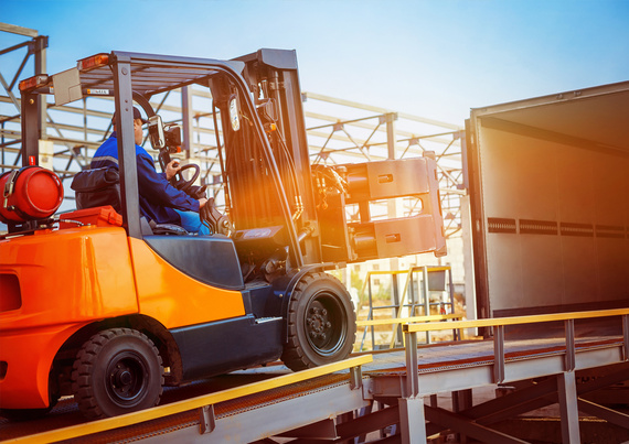 Forklift in intralogistics