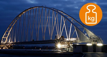 silt processing plant at Antwerp arch-shaped bridge