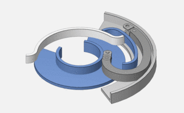 3D CAD modules for circular movement cable chain