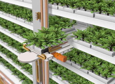 e-chains in high rack vertical farming