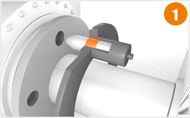 Plain bearing in the rotor lock